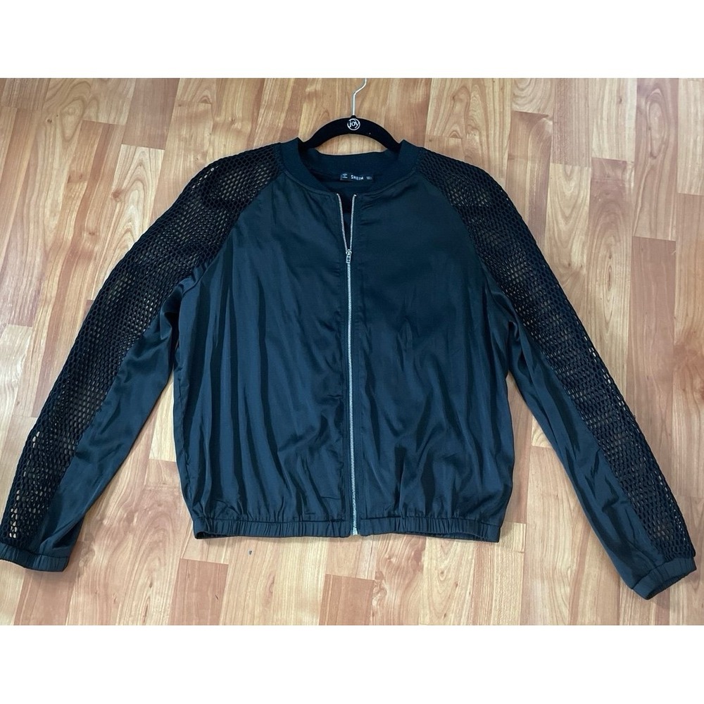 SHEIN Black Athletic‎ Mesh Jacket